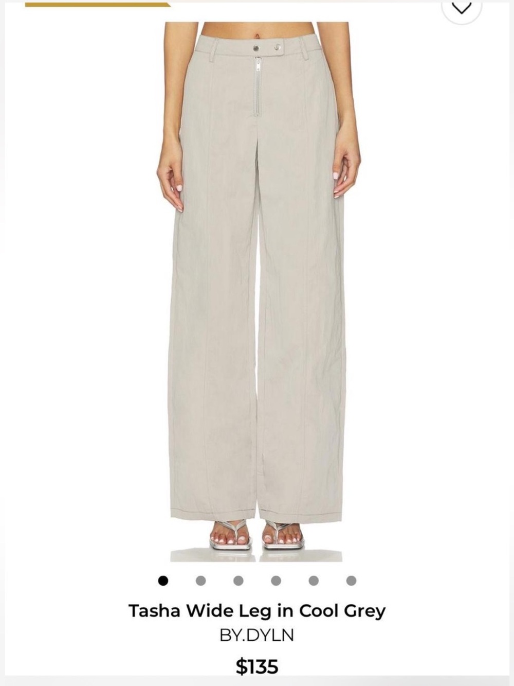 By Dyln Tasha Wide-Leg Pants in Light Grey from Revolve